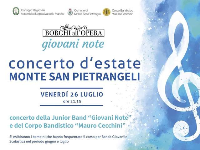 Concerto d’estate del Corpo Bandistico “M. Cecchini” e della Junior Band “Giovani Note”