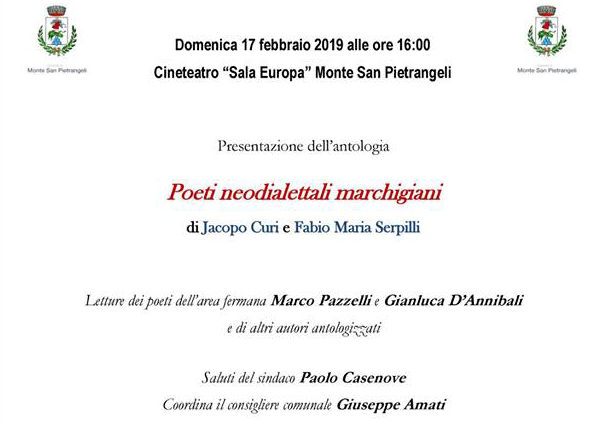 Presentazione Antologia "Poeti neodialettali marchigiani"